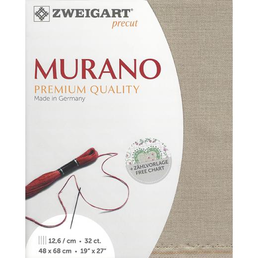 Zweigart Murano Precut 32ct - 48x68 cm Farbe 779 graubeige