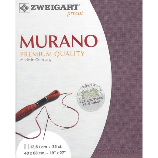Zweigart Murano 32ct - Farbe 9033 brombeer (Precut 48x68 cm)