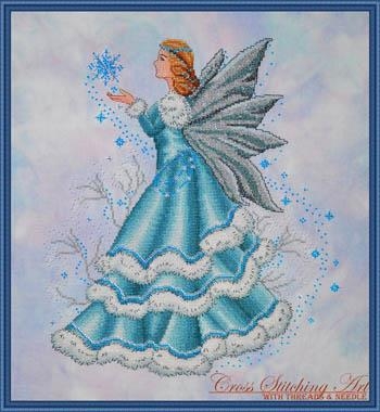 Stickvorlage Cross Stitching Art - Celine The Winter Fairy