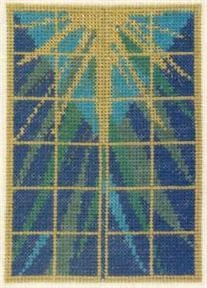Fremme Stickpackung - Mosaikfenster mit Stern