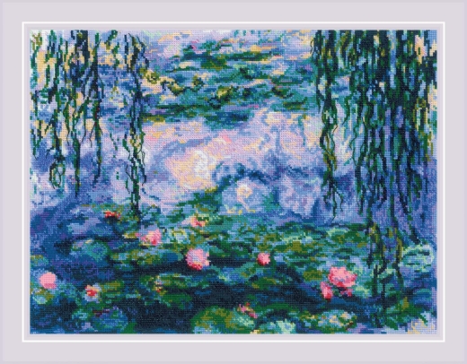 Riolis Stickpackung - Water Lilies after C. Monets Painting