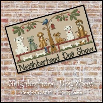 Stickvorlage Little House Needleworks - Neighborhood Dog Show