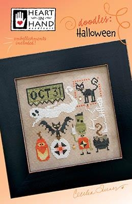 Stickvorlage Heart In Hand Needleart - Doodles - Halloween (w/emb)