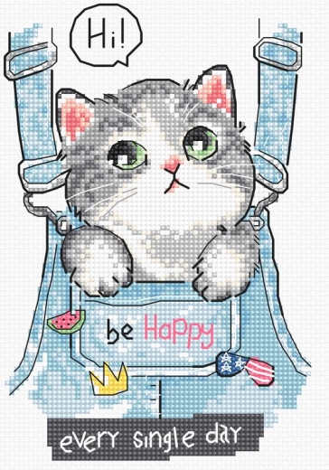 Leti Stitch Stickpackung - Be Happy