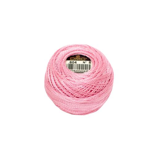 DMC Perlgarn Stärke 5 - 45 m – 604 moosbeere hell (Ausverkauf)