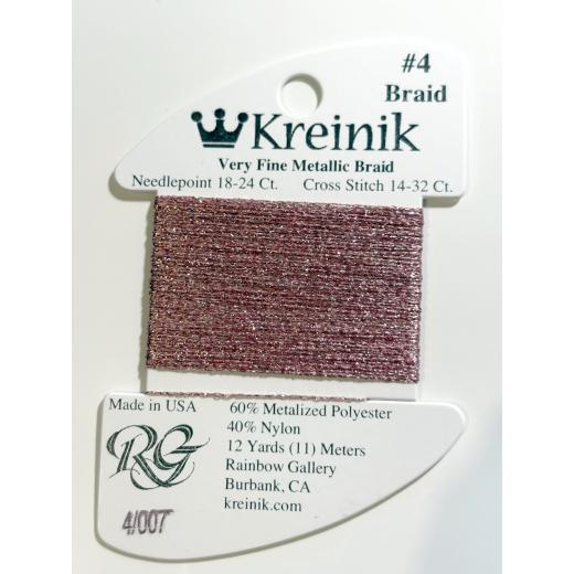 Kreinik Very Fine Braid #4 007 – Pink
