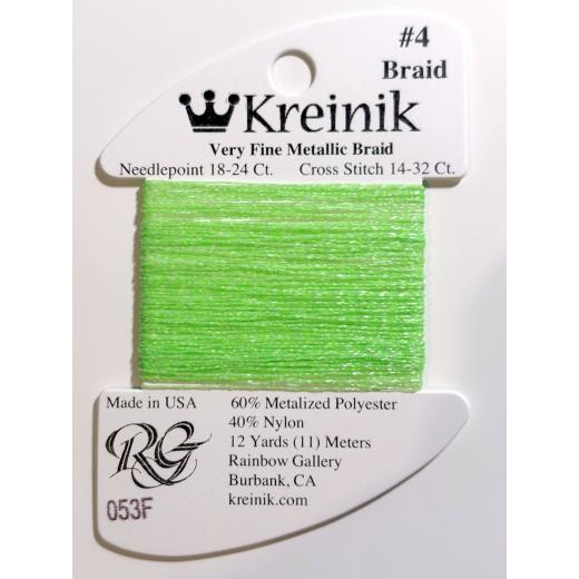 Kreinik Very Fine Braid #4 053F – Glow-In-The-Dark Lime