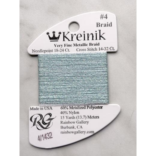 #4 1432 Blue Ice - Kreinik 4 Very Fine Braid