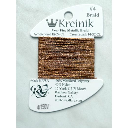#4 150V Vintage Amber - Kreinik 4 Very Fine Braid