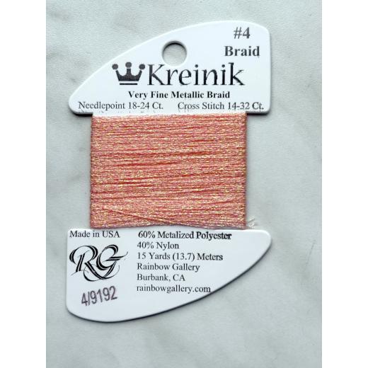 #4 9192 Light Peach - Kreinik 4 Very Fine Braid