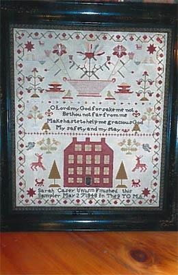 Stickvorlage Chessie & Me - Sarah Casey Unwin 1848 Sampler