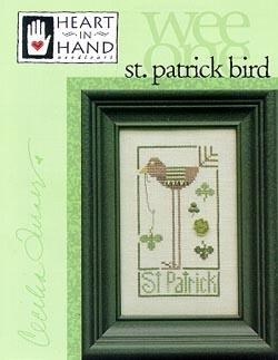 Stickvorlage Heart In Hand Needleart - Wee One: St. Patrick Bird