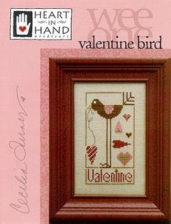 Stickvorlage Heart In Hand Needleart - Wee One: Valentine Bird