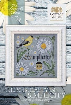Stickvorlage Cottage Garden Samplings - Songbirds Garden 9 There is Beauty in Simplicity