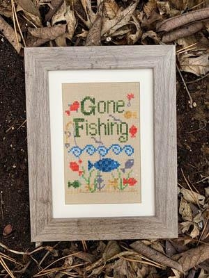 Stickvorlage Pickle Barrel Designs - Gone Fishing