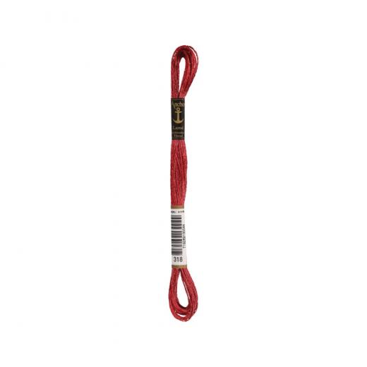 Anchor Lamé Metallstickgarn - Farbe 318 rot