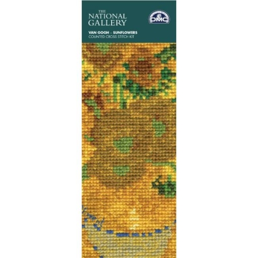 Stickpackung DMC - Lesezeichen van Gogh Sonnenblumen 5x16,5 cm