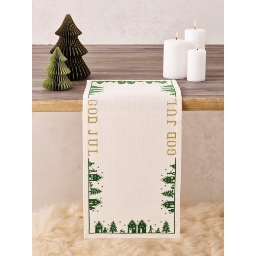 Permin - Läufer Grüne Häuser (Stickpackung)