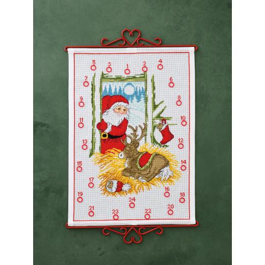 Permin of Copenhagen Stickpackung - Adventskalender Rentier & Weihnachtsmann