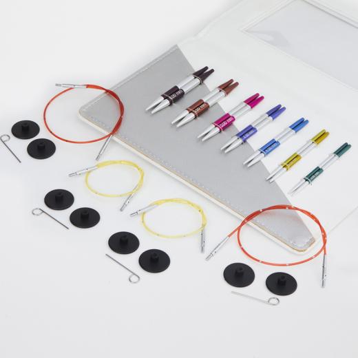 Nadelset austauschbare Rundstricknadeln 3,00 - 6,00 mm - 10 cm - KnitPro SmartStix Deluxe