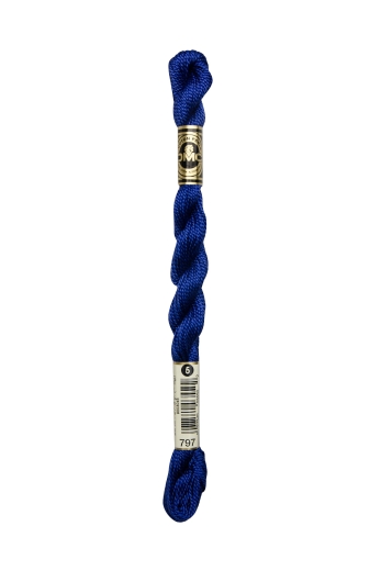 DMC Perlgarn Stärke 5 - 25m - 797 royalblau