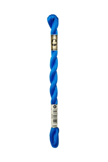 DMC Perlgarn Stärke 5 - 25m - 995 elektrisch blau dunkel