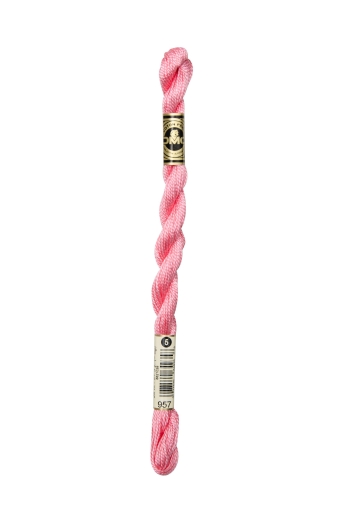 DMC Perlgarn Stärke 5 - 25m - 957 geranie blass