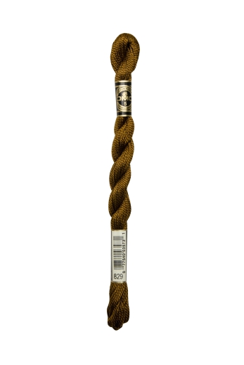 DMC Perlgarn Stärke 5 - 25m - 829 goldolive sehr dunkel