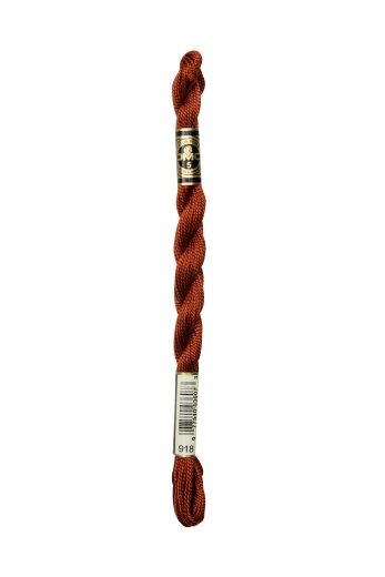 DMC Perlgarn Stärke 5 - 25m - 918 kupferrot dunkel