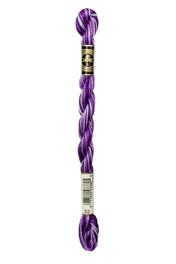 DMC Perlgarn Stärke 5 - 25m - 52 violett multicolor