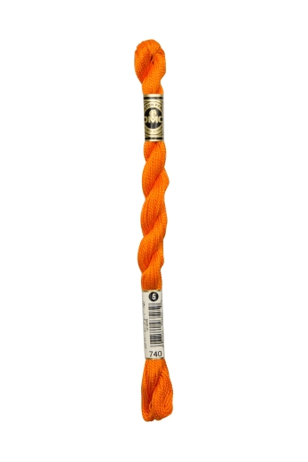 DMC Perlgarn Stärke 5 - 25m - 740 (971) mandarine