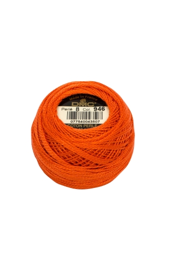 DMC Perlgarn Stärke 5 - 45 m – 946 orange mittel (Ausverkauf)