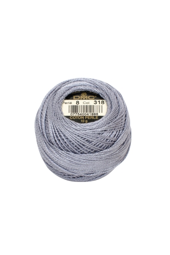 DMC Perlgarn Stärke 5 - 45 m – 318 stahlgrau hell (Ausverkauf)