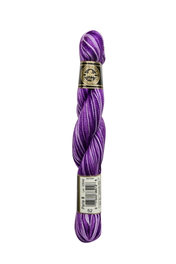 DMC Perlgarn Stärke 5 - 112,5 m - 52 violett multicolor