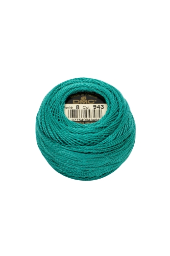 DMC Perlgarn Stärke 8 - 80 m – 943 saphir mittel