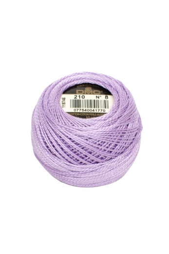 DMC Perlgarn Stärke 8 - 80 m – 210 lavendel mittel