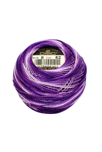 DMC Perlgarn Stärke 8 - 80 m – 52 violett multicolor