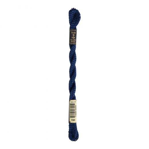 Anchor Perlgarn 5 - 5g Strängchen - 150 metallic blau - Ausverkauf
