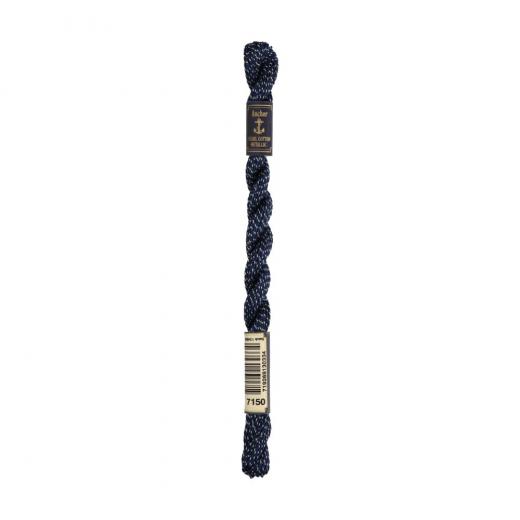 Anchor Perlgarn Stärke 5 - 5g Farbe 7150 metallic blau-gold - 19m