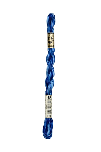 DMC Perlgarn Stärke 5 - 25m - 121 Delfter blau multicolor