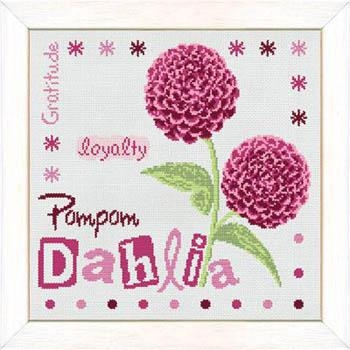 Stickvorlage Lilipoints - Pompon Dahlia