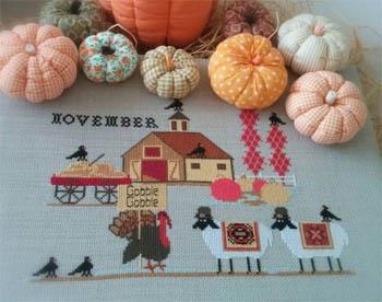 Stickvorlage Twin Peak Primitives - Heroic Ewes Giving Thanks (Ausverkauf)