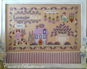 Stickvorlage Cuore E Batticuore - Lavender Farm