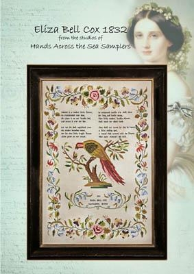 Stickvorlage Hands Across The Sea Samplers - Eliza Bell Cox 1832