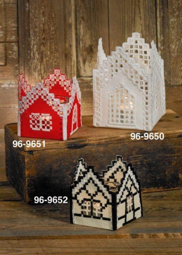 Permin of Copenhagen Stickpackung - Hardanger Haus rot