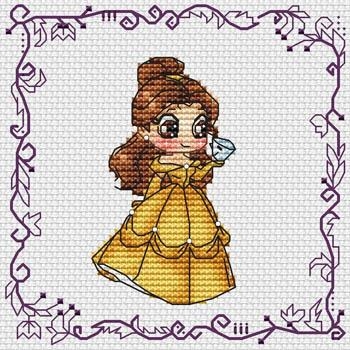 Stickvorlage Les Petites Croix De Lucie - Baby Princess Belle