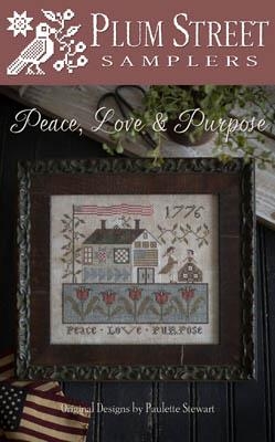 Stickvorlage Plum Street Samplers - Peace Love & Purpose