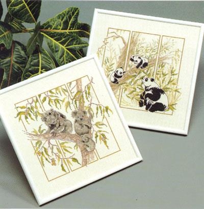 Stickpackung Oehlenschläger - Pandas 35x35 cm