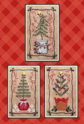 Stickvorlage Waxing Moon Designs - Christmas Tree Trio