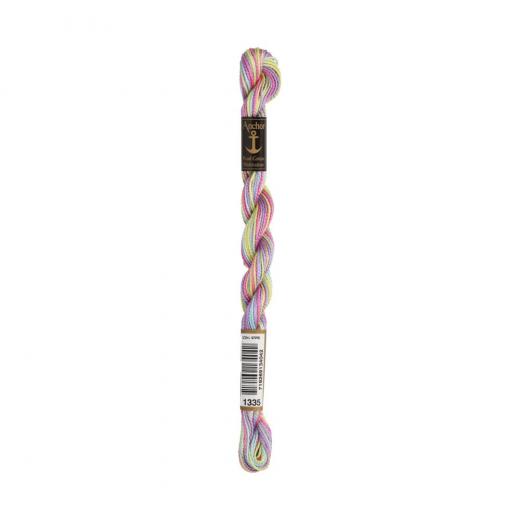 Anchor Perlgarn Stärke 5 - 5g Farbe 1335 regenbogen multicolor - 22m